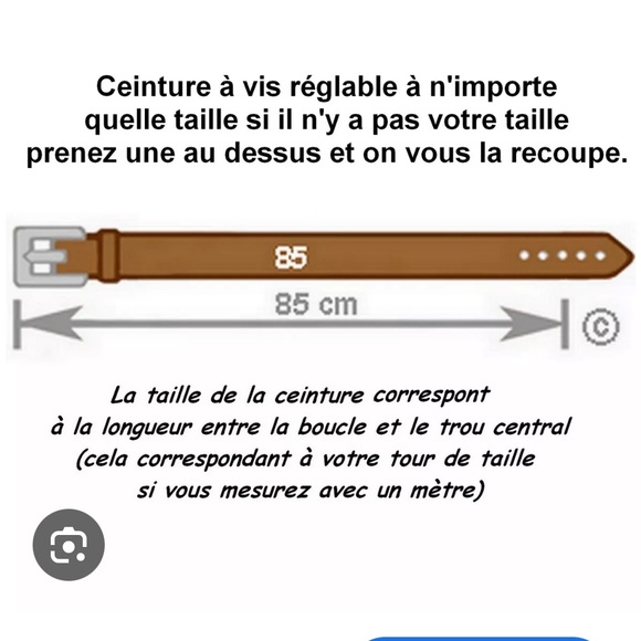 Belt Brave genuine brown & gold 32 - Picture 7 of 8